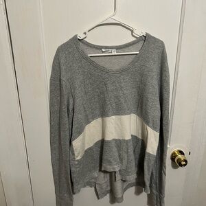 Gray and White Women's Top by Wilt
